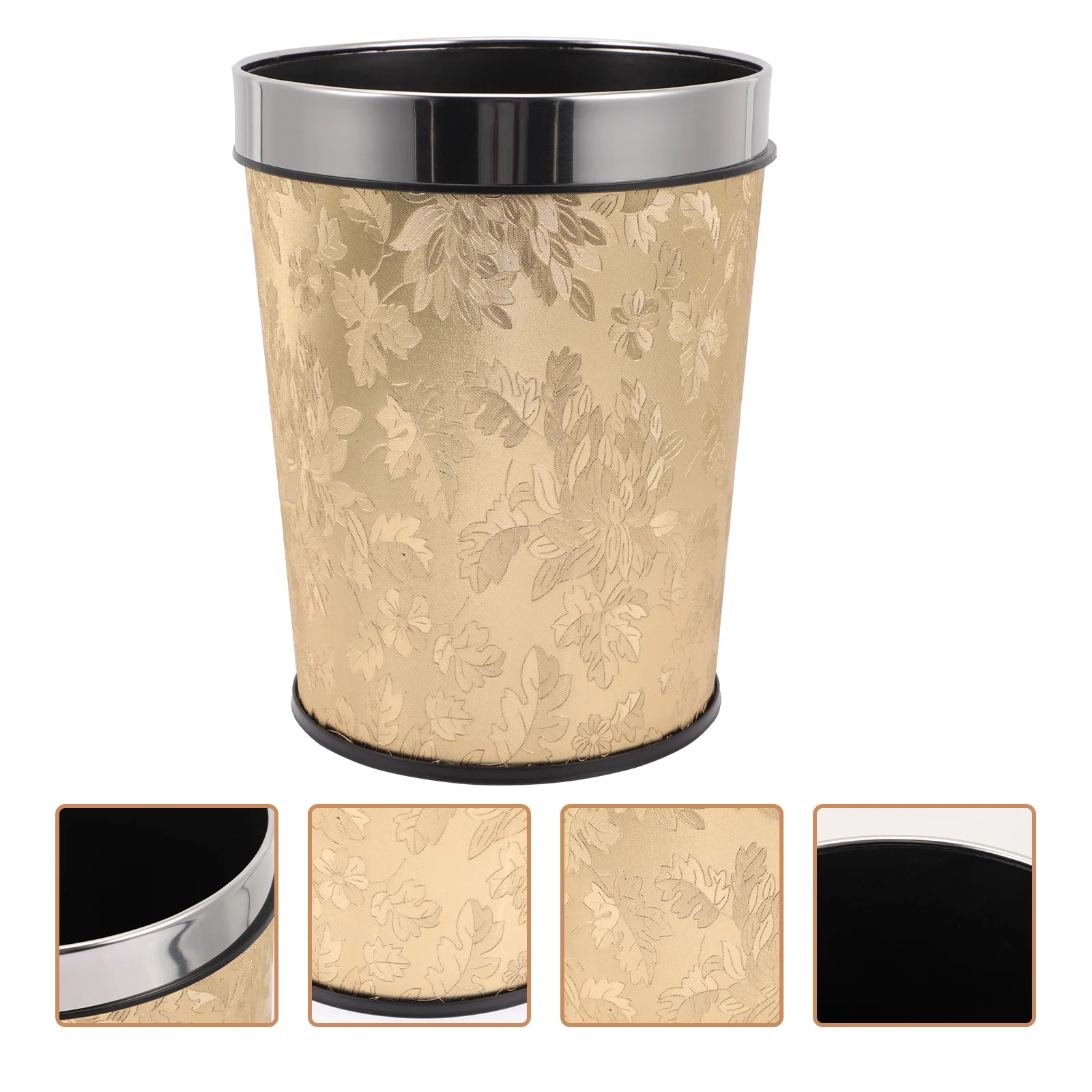 Home Waste Storage Bucket Unique Pattern Garbage Can Decorative Office Trash Bin