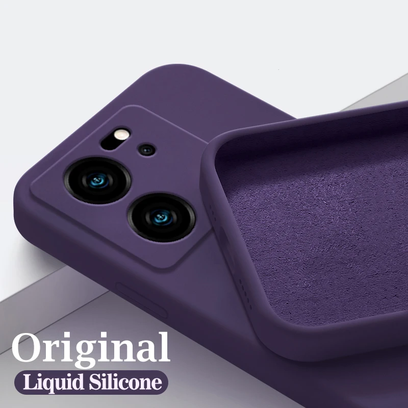 Чехол для ми 13T 13 T Mi13T про роскошные квадратные жидкие силиконовые чехлы