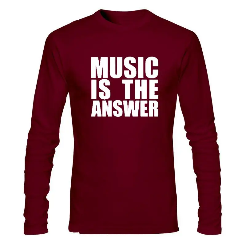 

Man Clothing MUSIC IS THE ANSWER PRINTED BLACK Cotton Leisure Time T SHIRT NEW MENS TEE DANCE RAVE HOUSE T Shirt Tee Shirt Unise