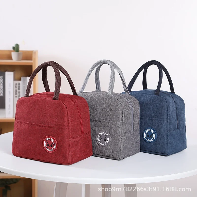 

1PCs Fresh Cooler Bags Waterproof Nylon Portable Zipper Thermal Oxford Lunch Bags For Women Convenient Lunch Box Tote Food Bags