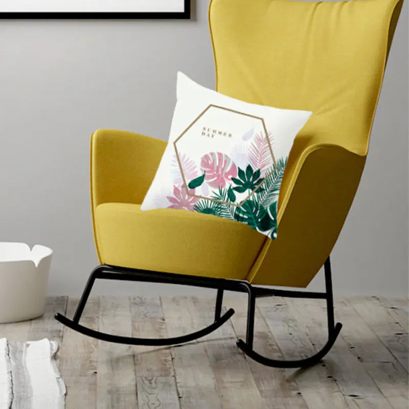 

Plant Letter Printed Cushion Cover White Pillow Cases Home Decorative Pillowcase Decor Sofa Living Bedroom Throw Pillows Cover