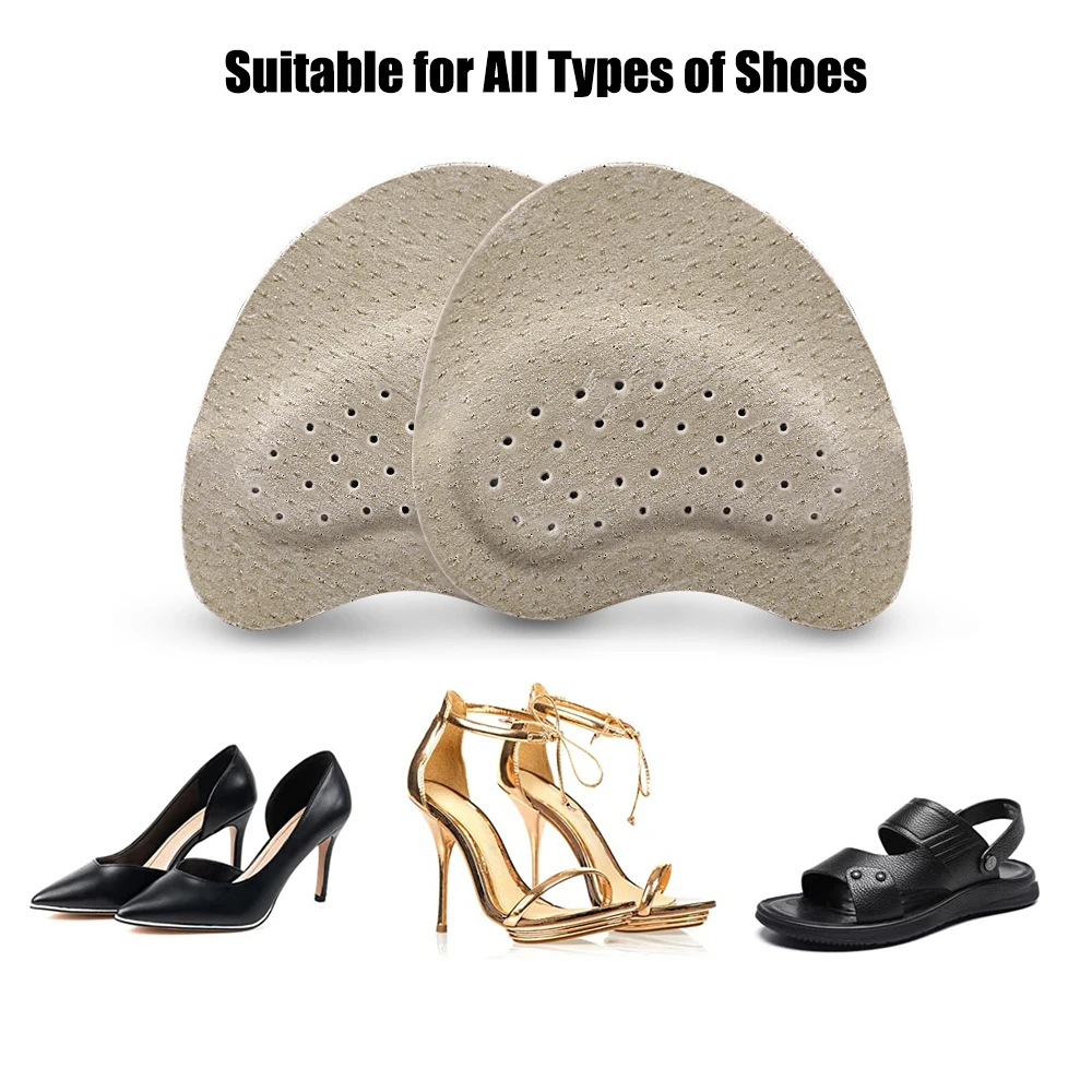 Forefoot Cushion Pads for Women Sandals High Heels Insert Leather Non-slip Insoles for Shoes Adhesive Sticker Anti Slip Foot Pad