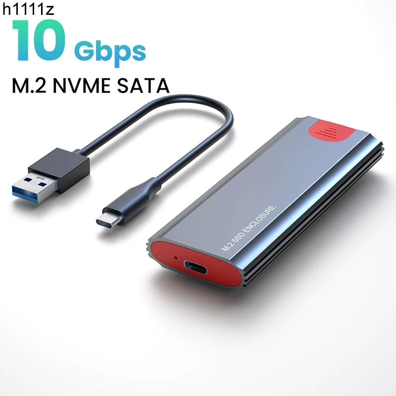 M2 SSD Case NVME Enclosure M.2 to USB 3.1 SSD Adapter Box for NVME PCIE NGFF SATA M/B+M Key 2230/2242/2260/2280 M2 Dual Protocol