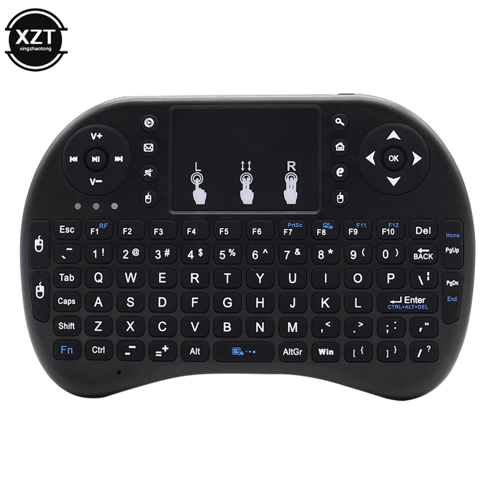 

Беспроводная клавиатура i8 с трехцветной подсветкой, 2,4 ГГц, Летающая мышь, мини-клавиатура, пульт дистанционного управления для Android TV Box, ПК, беспроводная клавиатура