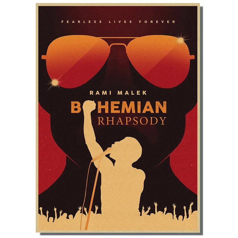 Постер из крафт-бумаги с музыкой группы винтажный высококачественный