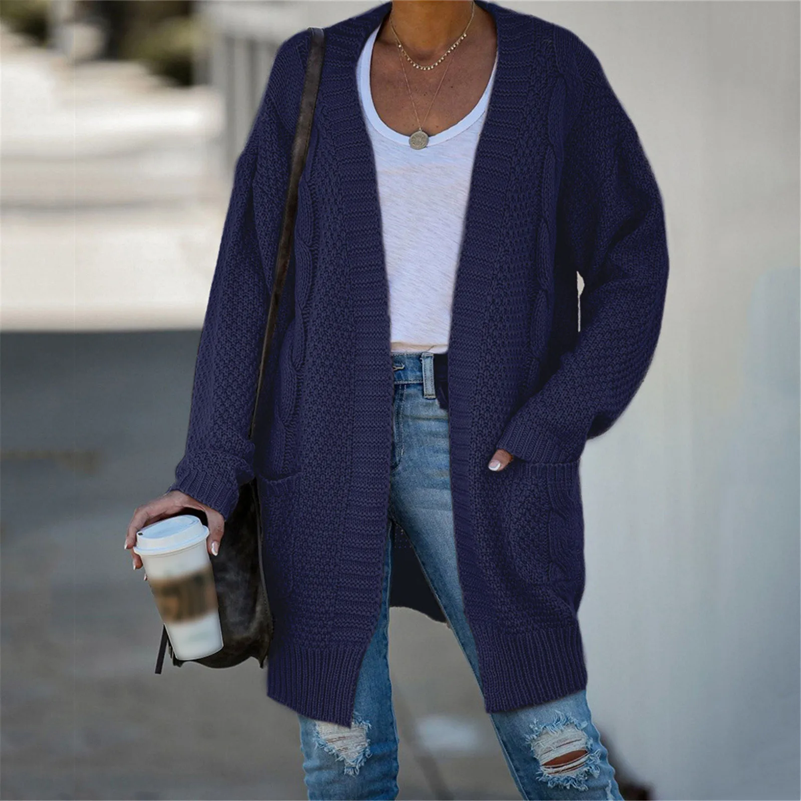 

Casual Sweaters Women Leopard Cardigan Front Open Long Sleeve Sweater Fuzzy Knit Sweater Oversized Cardigan Women Sweater