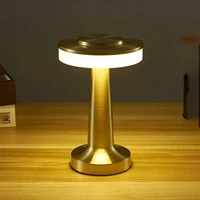 wireless retro mushroom desk lamp led table lamp touch sensor night light bedside lamp usb rechargeabale adjustable brightness