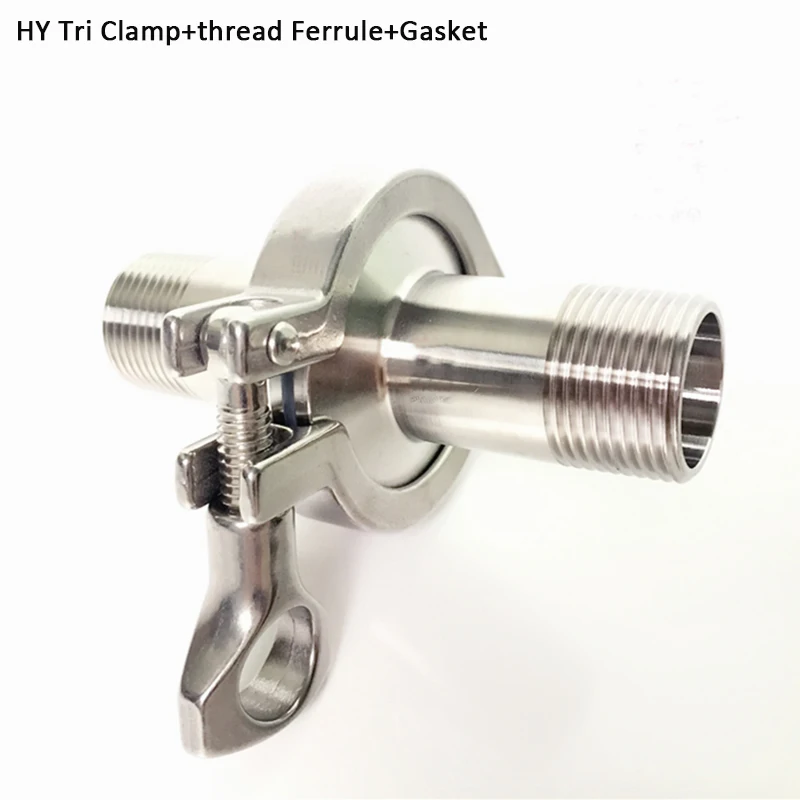 

Tri Clamp Cover Thread Ferrule Adapter Stainless Steel SS304 with Sillicon Gasket Pipe Fitting
