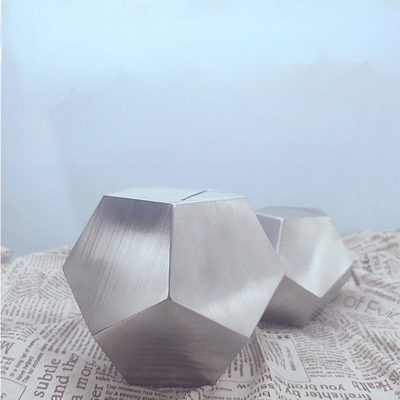 

Stainless Steel Money Boxes Secret Large Capacity Toy Ornament Creative Coin Piggy Bank Papper Money Tirelire Household Goods 60