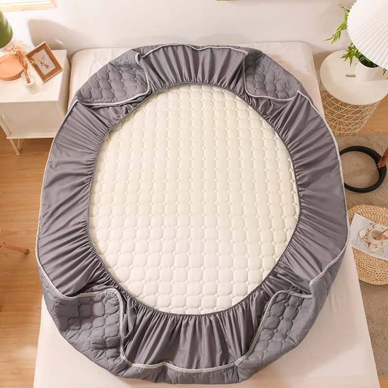 Толстая стеганая двойная простыня наматрасник мягкая дышащая ткань с глубоким