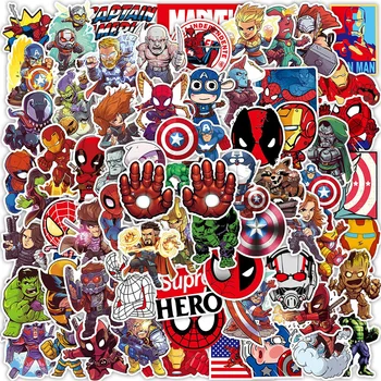 10/30/50/100pcs Disney Marvel Vintage The Avengers Super Hero Anime Stickers Cartoon Decal Laptop Car Motorcycle Funny Sticker 1