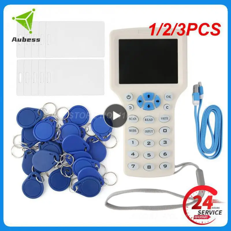 

1/2/3PCS English Frequency RFID Copier Duplicator 125KHz Key fob NFC Reader Writer 13.56MHz Encrypted Programmer USB UID Copy