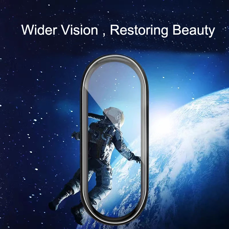 Film Glass for Xiaomi Mi Band 8 3D Screen Protector Miband 8 Smart Watchband Full Protective Cover Case Strap Bracelet