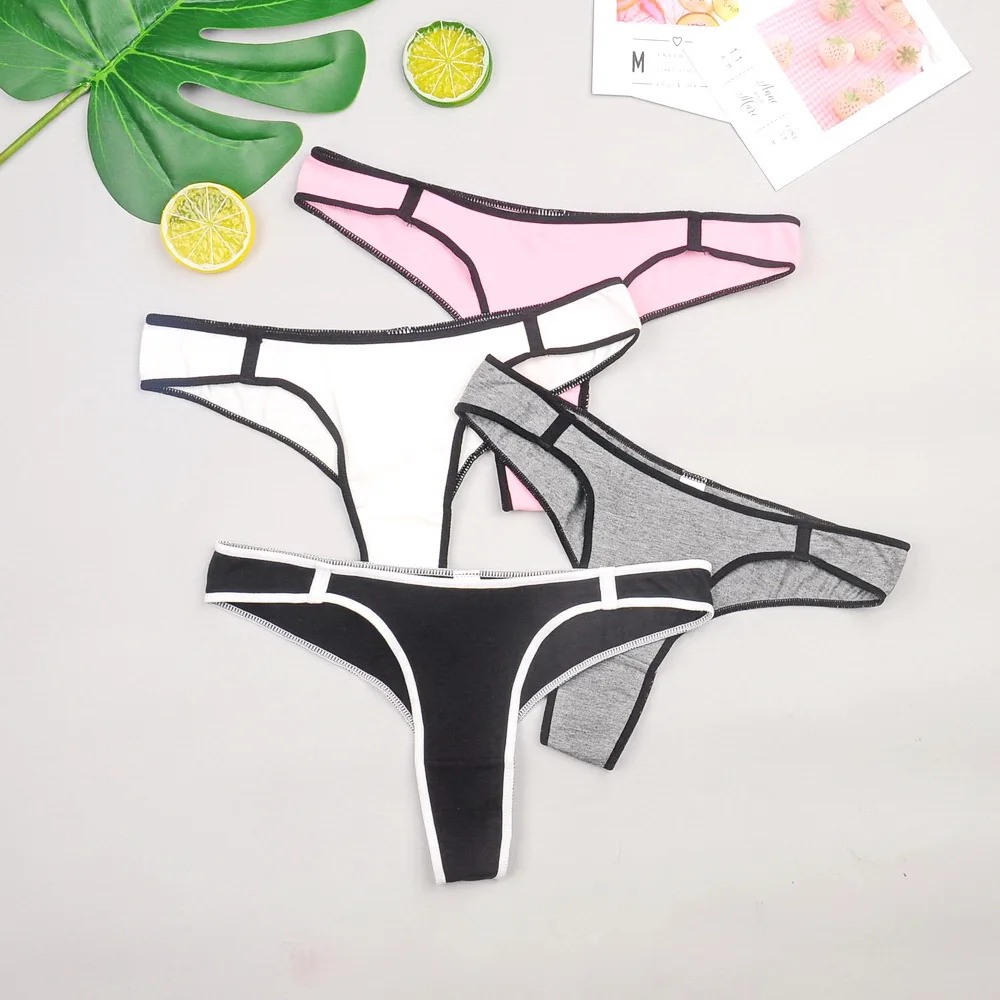 

Pure cotton low-waist thong panties ladies simple student thong t-pants Women's Panties Panties and Thongs Cotton Panties