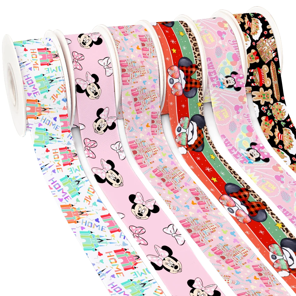 

10yards Disney Mickey Grosgrain / Satin Ribbon DIY Crafts Handmade Accessories
