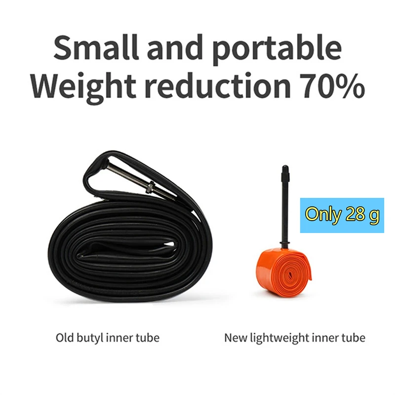 1 шт. Ультралегкая внутренняя труба для велосипеда 28 г 700X18 25 32 материал из ТПУ