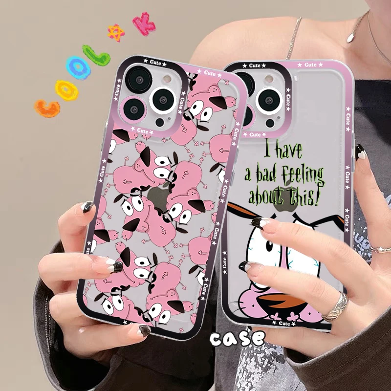 

Dog-Courage-The-Cowardly Phone Case For IPhone 14 13 12 11 Pro Max XS X XR SE 2020 6 7 8 Plus Mini Protective Cover