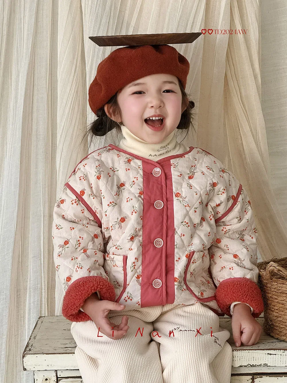 Новинка 2024 зимняя одежда для малышей флисовые теплые пальто девочек бархатный