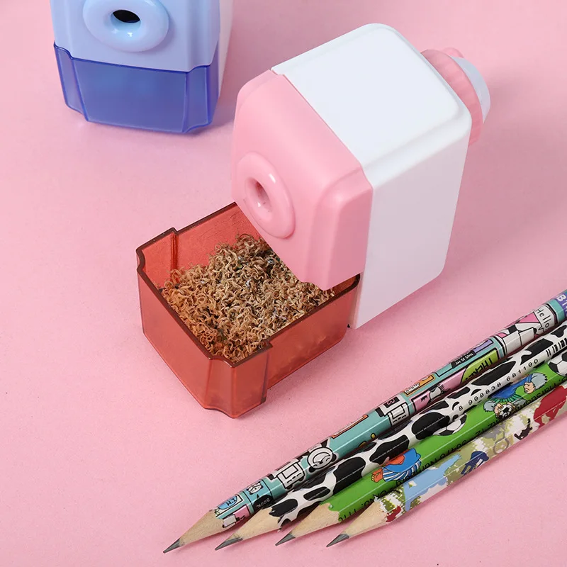Sharpener For School Students Pink Pencil Sharpener With Receptacle