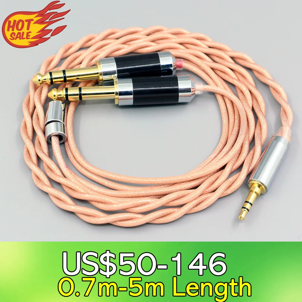 Type6 756 core Shielding 7n Litz OCC Earphone Cable For 3.5mm to Dual 6.5mm Male mixer power amplifier 2 core 2.8mm LN007998