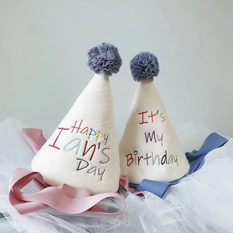 

Синяя розовая шляпа на день рождения, блестящие фетровые шляпы для вечеринки в честь будущей матери для мальчиков и девочек, реквизит для фо...