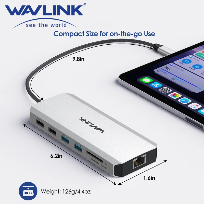 

WAVLINK USB C Hub Triple Monitor 12-in-1 Laptop Docking Station 4K HDMI Multiport Adapter 100W PD For MacBook/Dell/HP/Lenovo