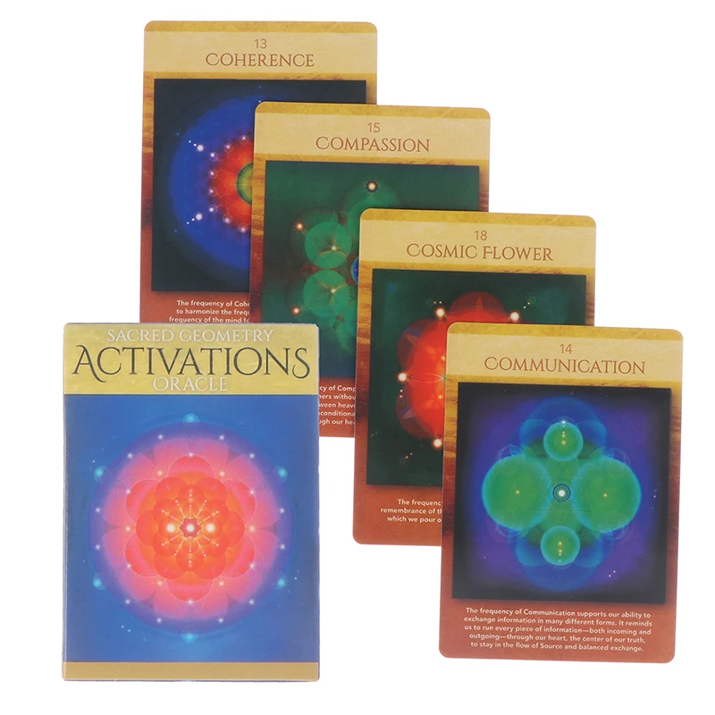 

Sacred Geomtery Activation Oracle Card Tarot Family Party Board Game Fate Divination Beginners Card Fortune Telling Game