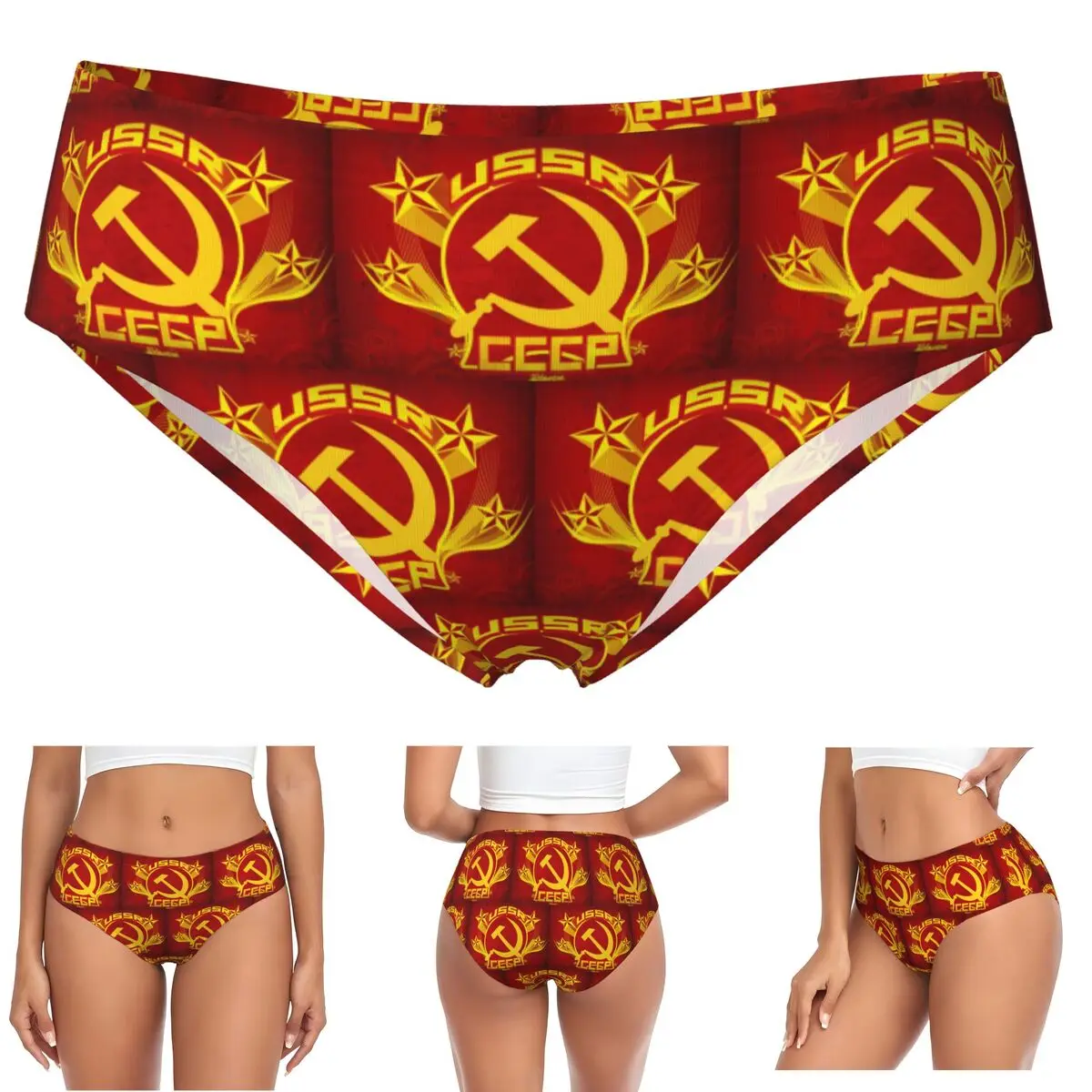 Фото Владимир Ильич Леннин Марксизм CCCP Коммунизм Социализм Трусики Трусы женские Трусы Нижнее белье Дышащие женские трусы №1