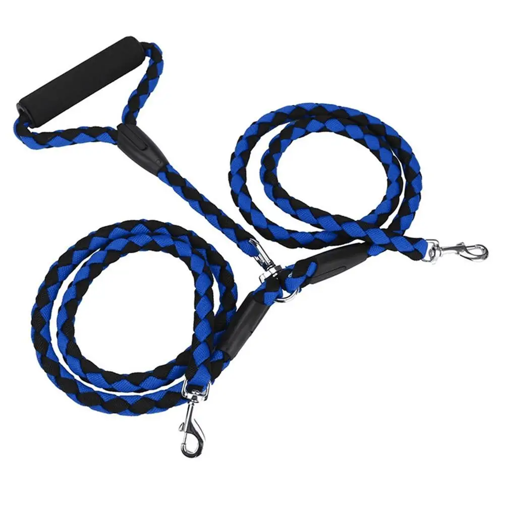 1 To 2 Double Traction Rope Dog Leash Training Accessories Pet Supplies French Bulldog German Shepherd Outdoor Walking Goods |