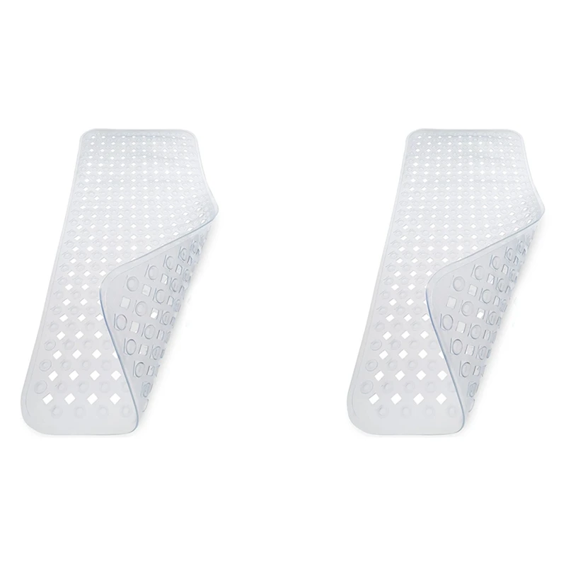 

2X Non-Slip Bath Mat With Strong Grip Skin-Friendly BPA Free Non-Slip Shower Mat Washable Bath Mat Non-Slip Mat A