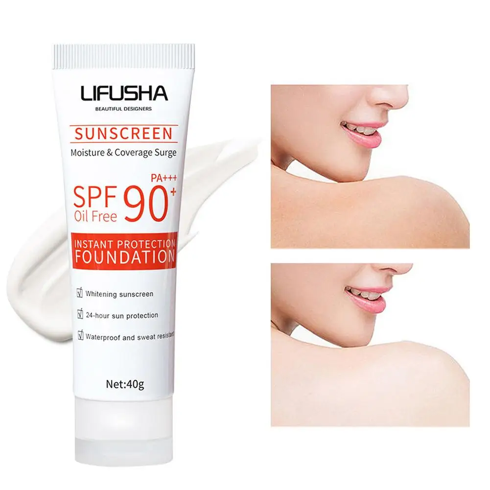 

Sunscreen (Orange) Face Cream For LIFUSHA Moisturizing Nourishing Waterproof Sweatproof Facial&Body Skincare 40g O6F5