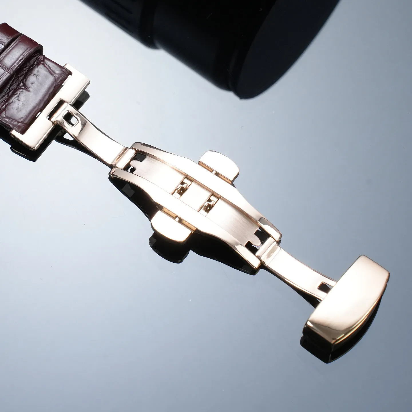 Фото Мужской ремешок из американской кожи аллигатора, подходит для часов Vacheron Constantin Vertical и Horizontal 4300V, 4500V, 5500V. №4