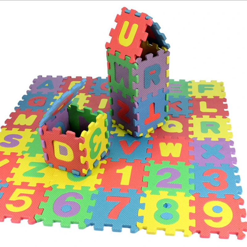 

6PCS 6*6CM Literacy Puzzle Mat High Quality Soft EVA Children's Educational Toy Gift Puzzle Floor Home Decoration Order Random
