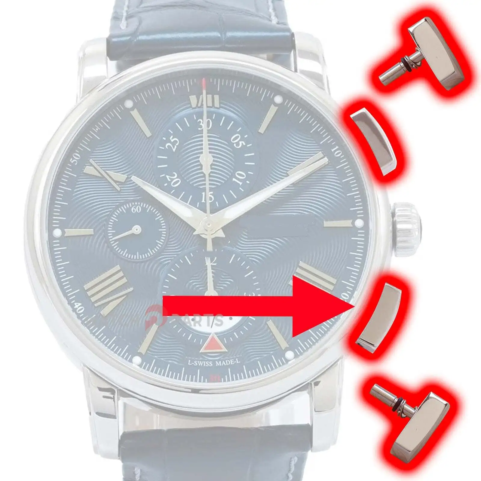 Часы-толкатель для коллекции Montblanc 4810 U01023 кнопка хронографа