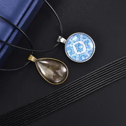 10 шт./лот 1,5/2 мм кожаный шнур ожерелье Воск Веревка DIY Ювелирные изделия принадлежности ожерелья подвеска цепь воск шнур ювелирные изделия фурнитура