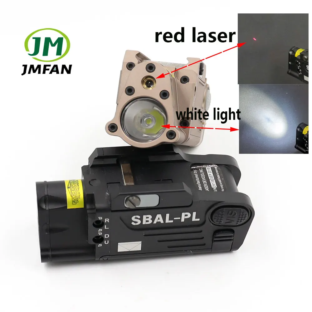 

CNC Finished SBAL-PL Weapon Light Constant & Strobe Light With Red Laser Pistol Rifle SBAL Sbal Flashlight