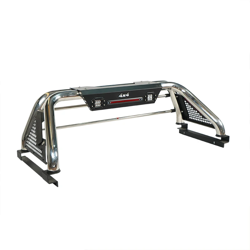 

Good Quality Pickup Roll Cage Trunk Truck Stainless Steel Roll Bar Silver Customization For GMC Sierra