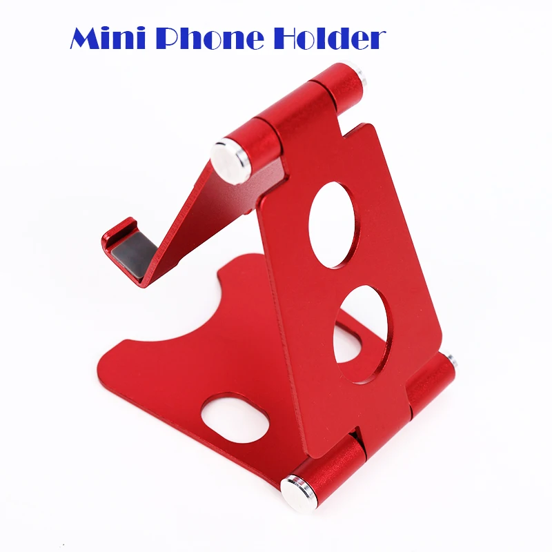 Home Office Mini Size Folding Smartphone Lazy Bracket Aluminum Alloy Anti-skid Mobile Phone Holder Compatible Tablet Stand