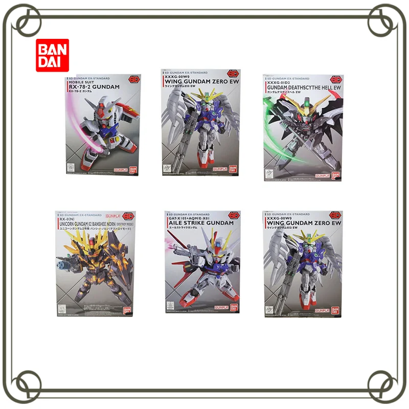 

BANDAI Gundam Plastic Model Version Q SDEX SD EX Wing Gundam Model Assembled Anime Action Figure Toy Kids Toy Gift Collection