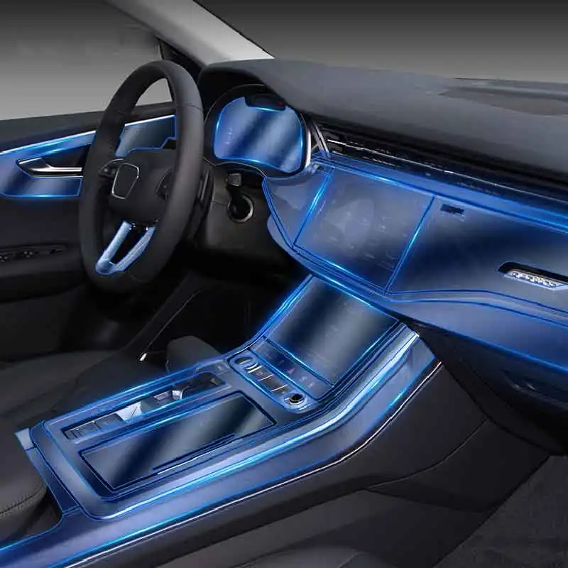 

Для Audi Q7 Q8 2019 2020 Автомобильная внутренняя центральная консоль прозрачная фотопленка с защитой от царапин аксессуары для ремонта