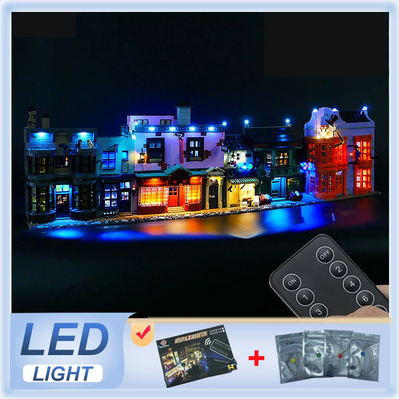 DIY RC светодиодный набор для LEGO 75978 Diagon Alley (только светильник без модели