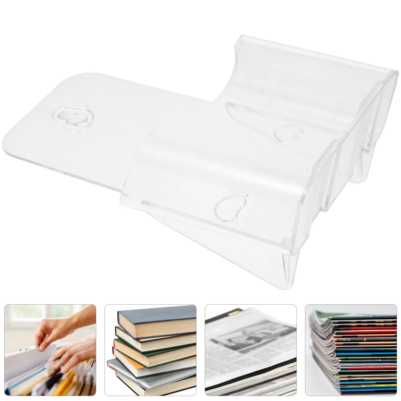 

Catalog Shelf Display Business Card Stand Plastic File Organizer Magazine Frame Wall-mounted Documents Storage Box