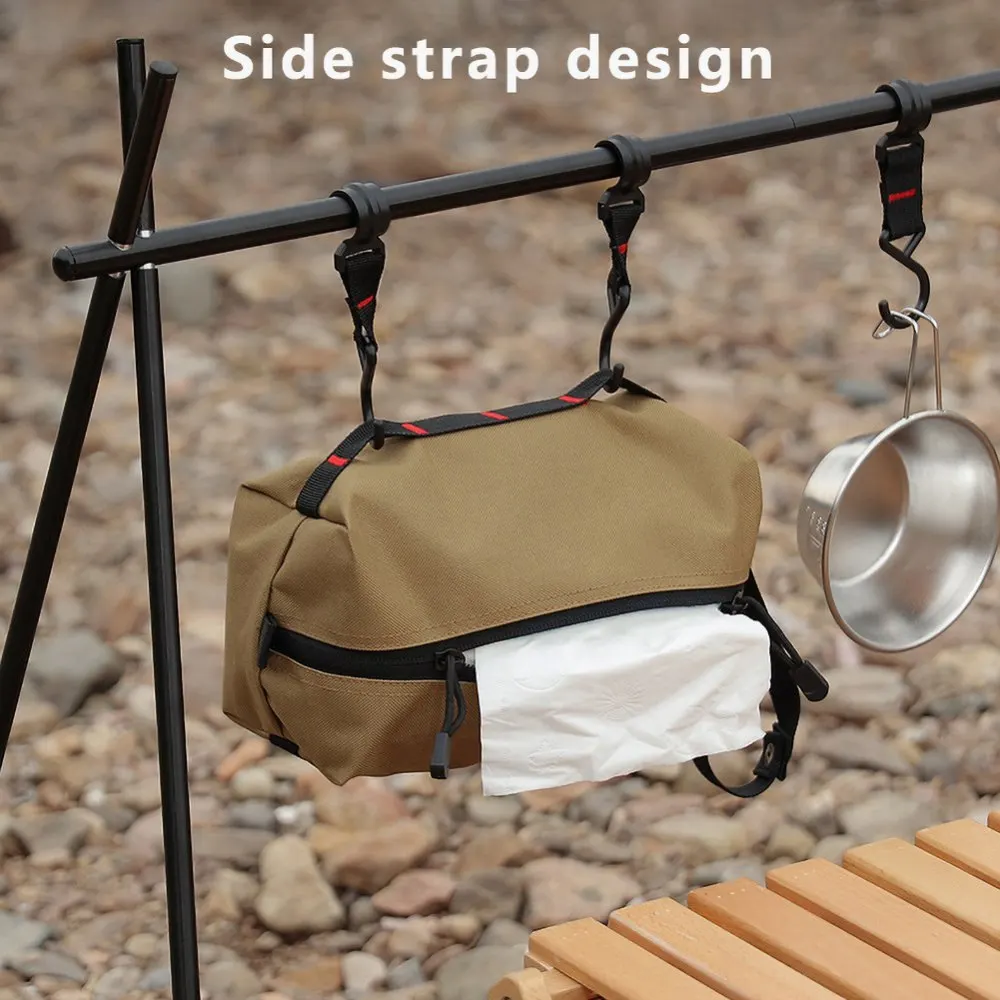

Camping Tissue Box Holder Waterproof Napkin Paper Tissue Storage Bag Toilet Paper Storage Bags for Outdoor Hiking Dispenser Box