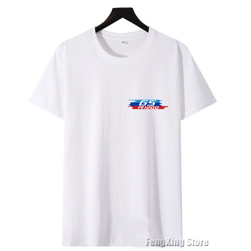 

For BMW R1200gs GS r1200GS New Combed Cotton Short Sleeve T-shirt Men's Round Neck Printed Logo T-shirt