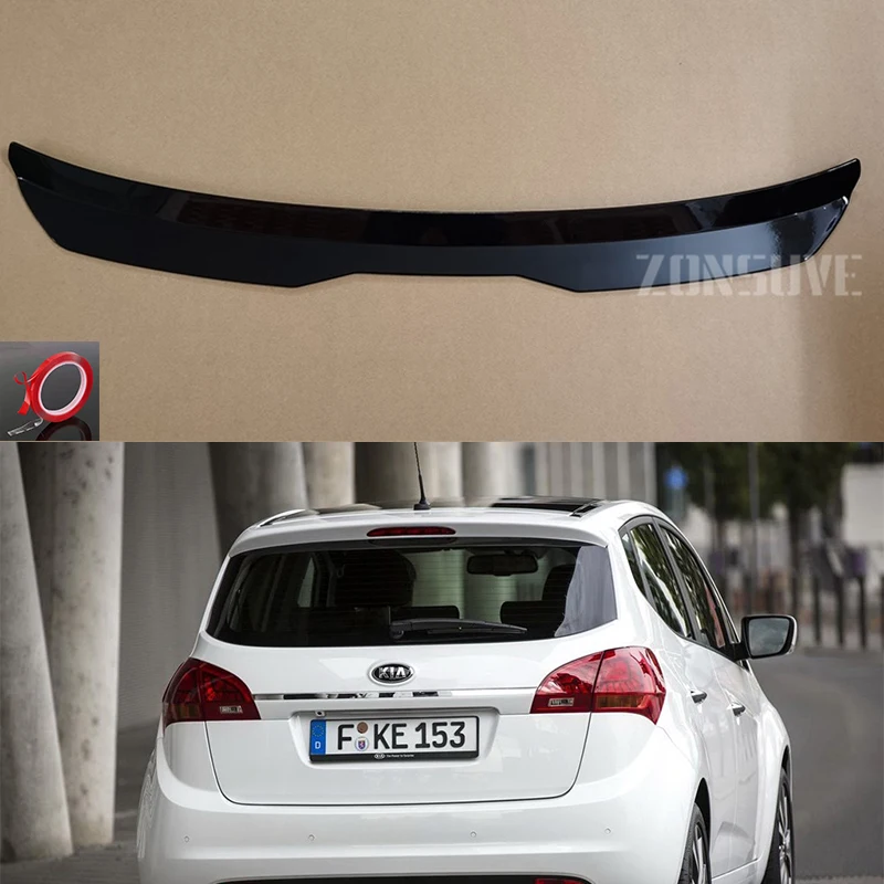 

Use For KIA Venga 2015 Year Roof Spoiler Carbon Fiber Look Accessories Body Kit Factory Style