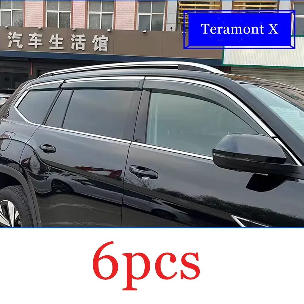 

Козырек оконный для Volkswagen VW Teramont X Atlas Cross Sport 2019 ~ 2024, 2020 2021 2022 2023 дефлектор дымовой крышки для двери с вентиляционным отверстием, аксессуары