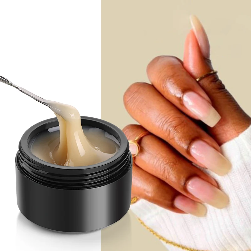 

HEALLOR 50ml Natural Nails Gel Builder Nalil Self Leveling Gel for Nail Extension Pink Shade UV Led Gel logo Customization