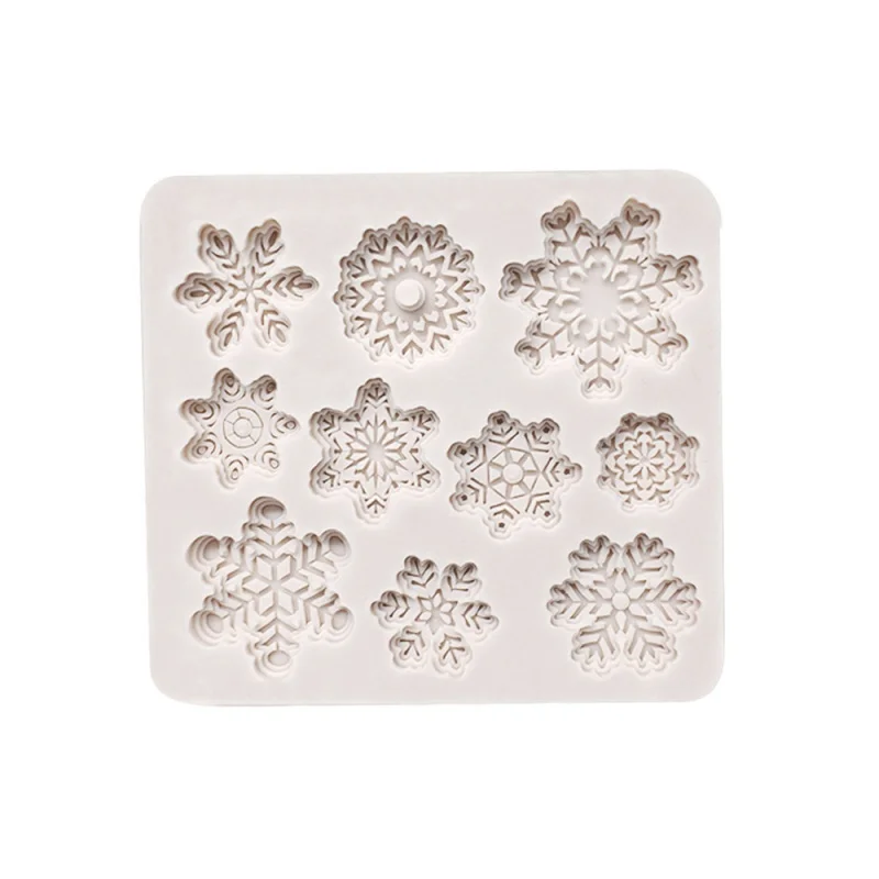 В наличии рождественская снежинка форма для помадки шоколадная силиконовая DIY