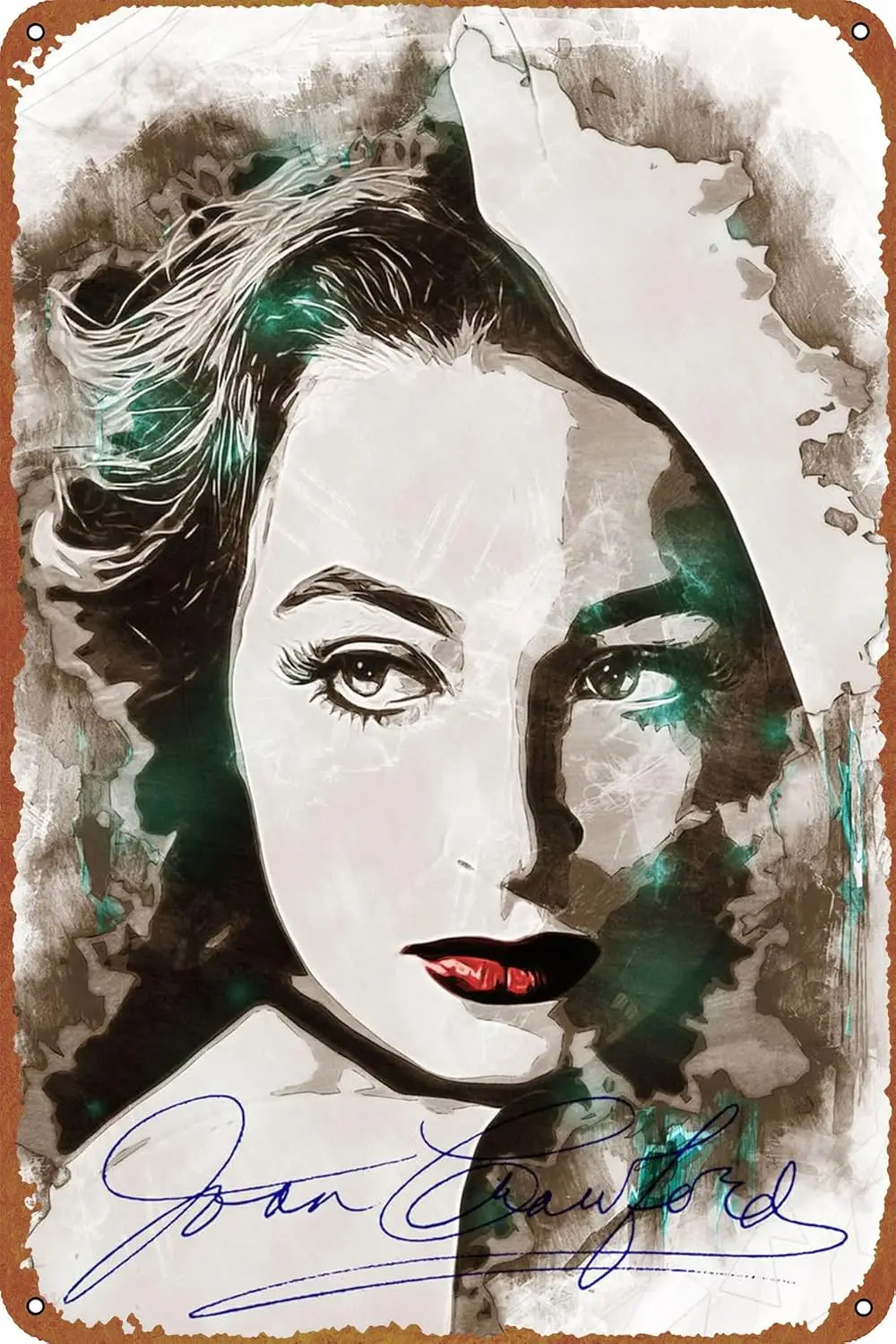Джоан Кроуфорд постер фильма металлическая жестяная вывеска настенный декор