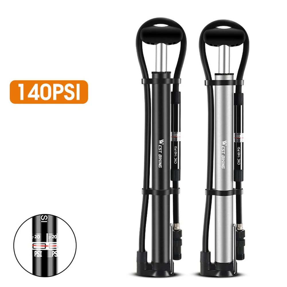 

140psi Bicycle Pump Mini Portable Bike Pump For AV/FV Tire Aluminum Alloy MTB Road Cycling Air Pump Tire Inflator Repair Tools